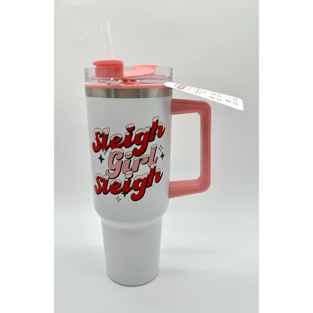 Sleigh Girl Sleigh Viral Holiday Tumbler Christmas RARE Large Hot Cold 40oz NEW